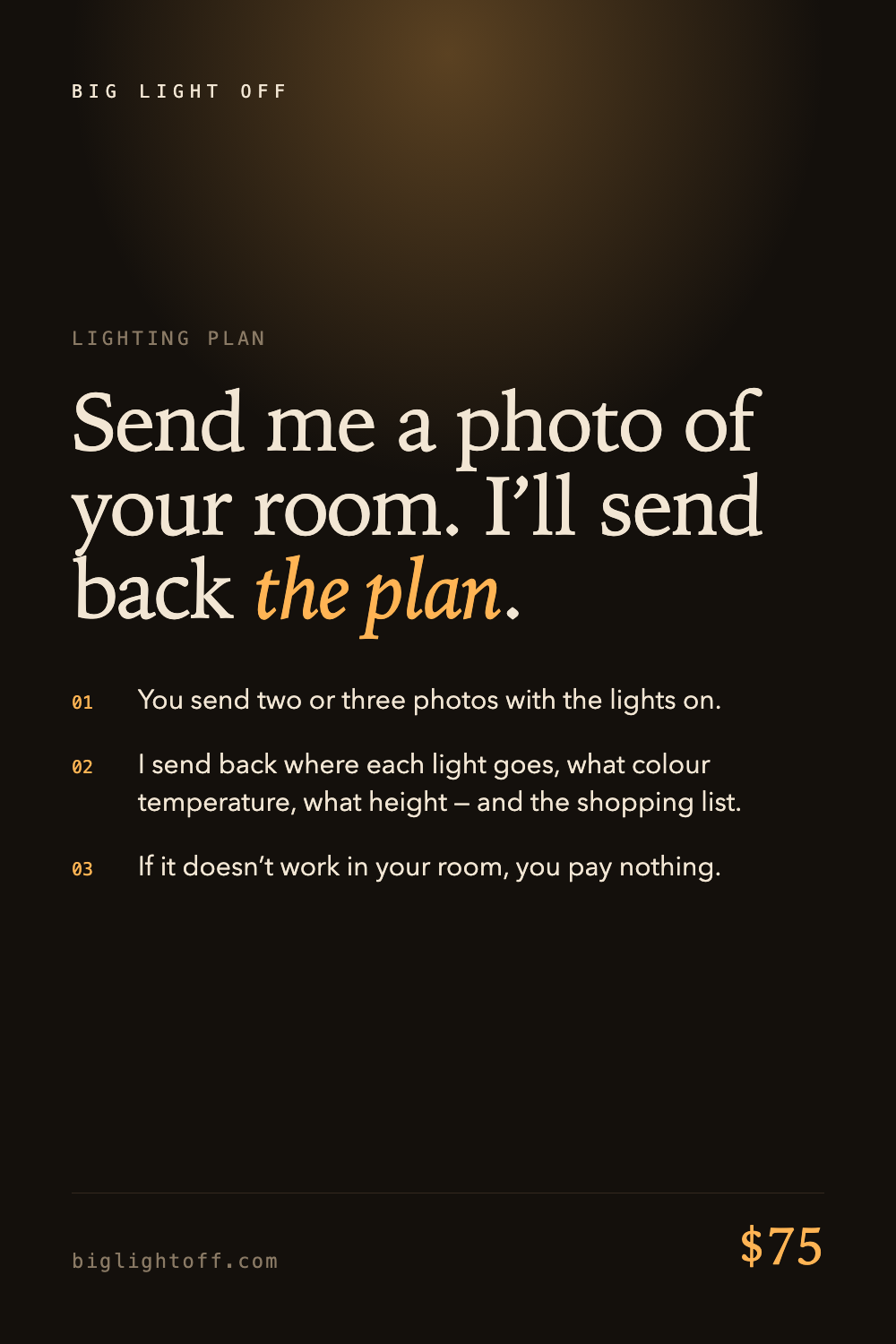 How the lighting plan works