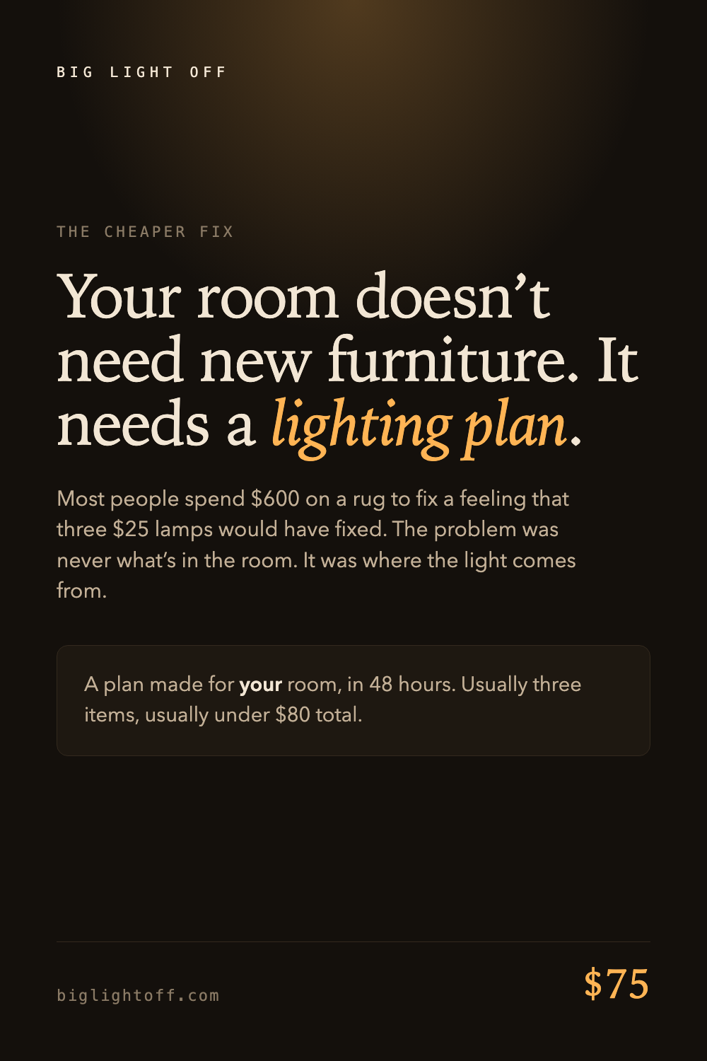 Your room doesn't need new furniture